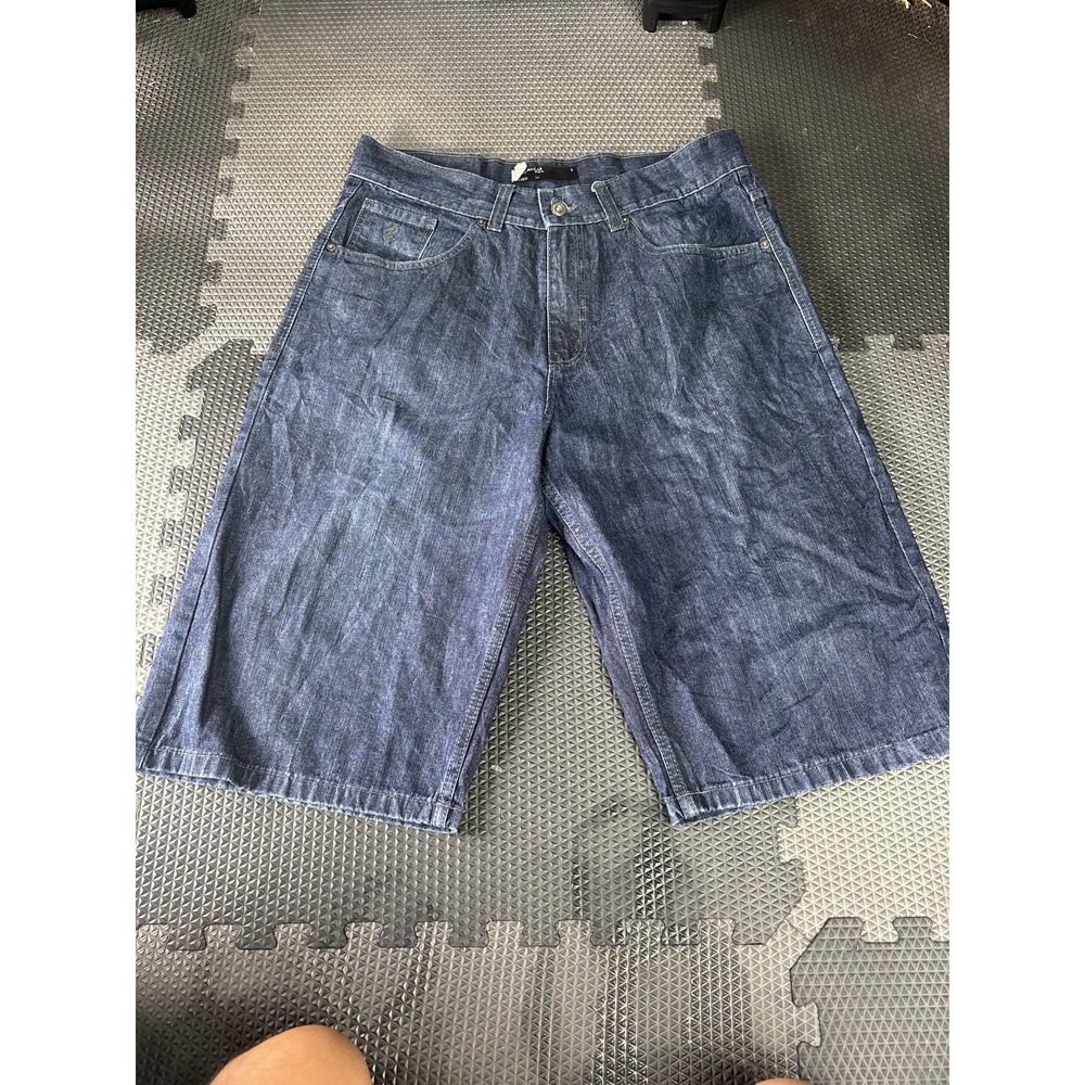 ROCAWEAR Men's‎ Size 36 Dark Wash Denim Baggy Carpenter Jean Shorts 100% Cotton